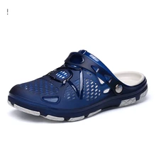 Мужские сандалии; летняя дышащая прозрачная обувь; мужские Тапочки