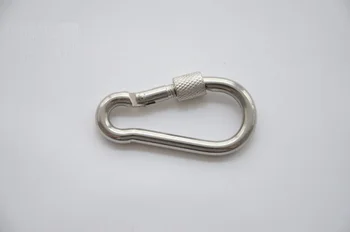 

4-10pcs, M9--M12 304 stainless steel snap hook with screw connecting link button safety hook buckle chain connector hasp