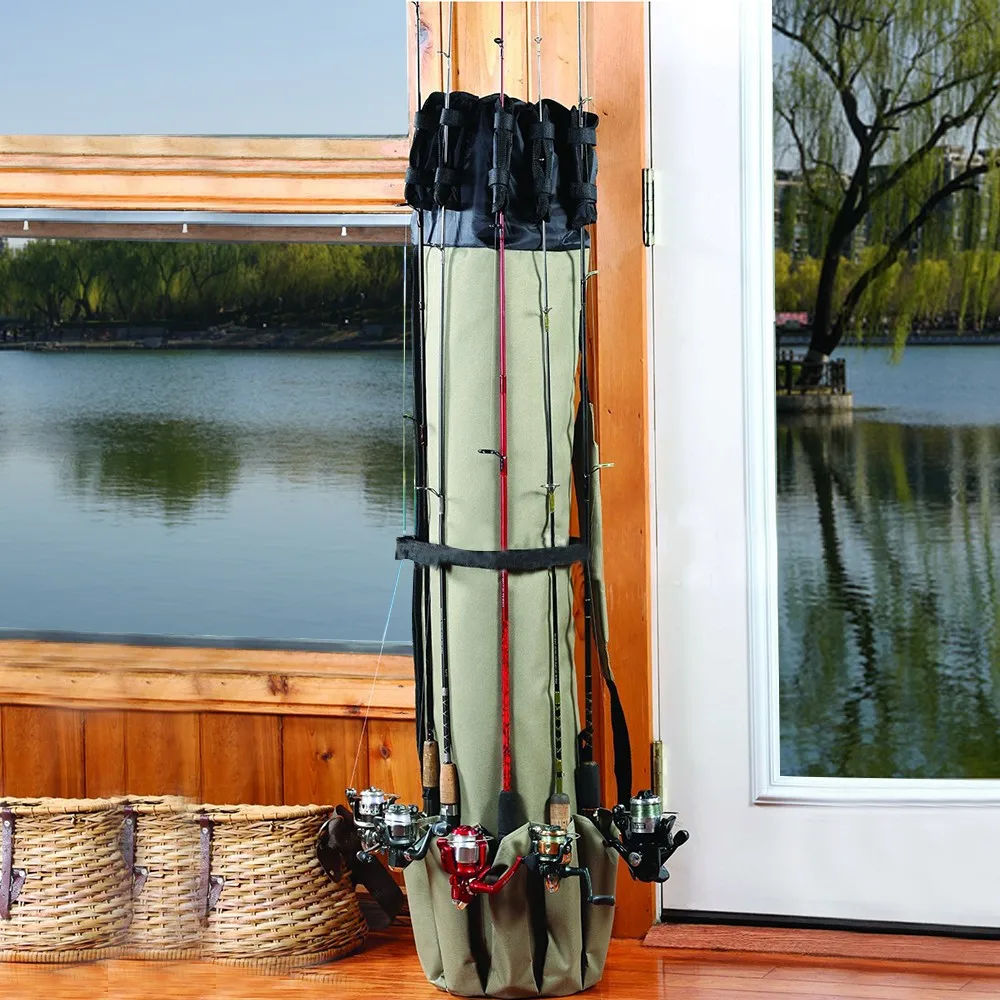 Fishing Bag Pouch Multifunction Nylon Fishing Rod Organizer (5)
