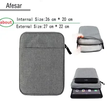 Universal 9.7 10.1 pulgadas bolso de la Tableta para el ipad 2 3 4 Aire zenpad ONYX BOOX PocketBook SURFpad cubren menos del tamaño: 26.5*20 cm