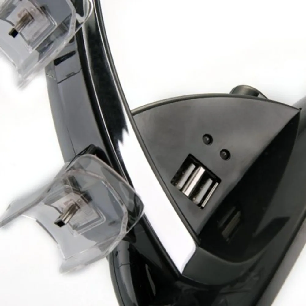 Tanie Dla kontrolera PS3 LED Light podwójna stacja do ładowania USB stacja dokująca uchwyt ładowarka do sony PlayStation 3 Gamepad Joystick