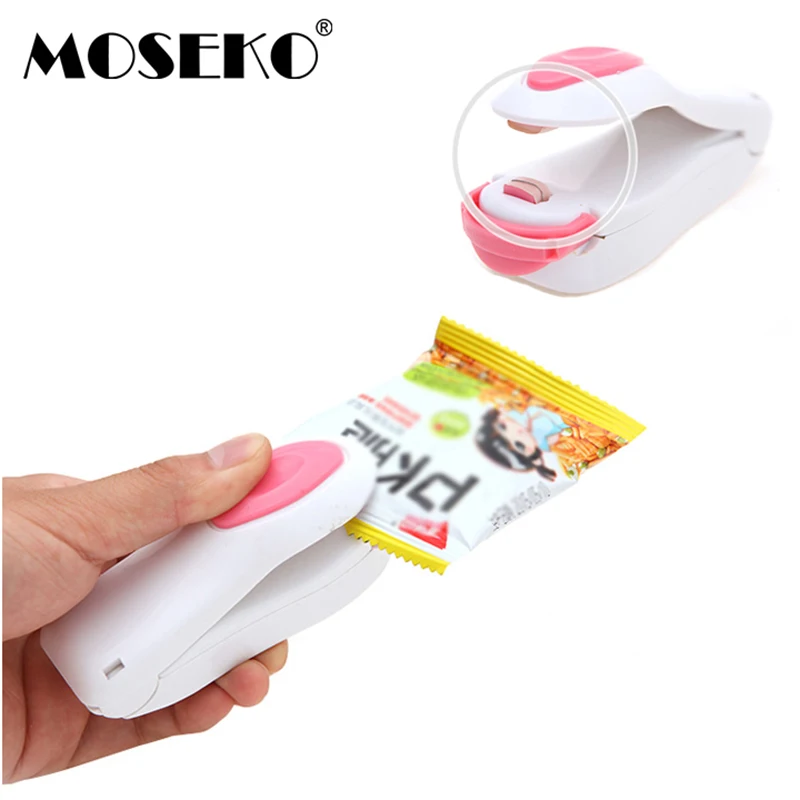 MOSEKO 1 шт. портативная Бытовая мини-машина для уплотнения тепла импульсный герметизирующее уплотнение машинка для консервирования, пластиковый пакет упаковщик