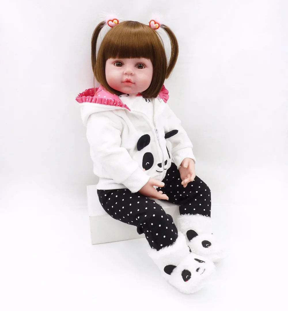 60cm Soft Silicone Reborn Baby Doll font b Toys b font Like Real 24inch Princess Toddler