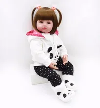 60cm Soft Silicone Reborn Baby Doll font b Toys b font Like Real 24inch Princess Toddler