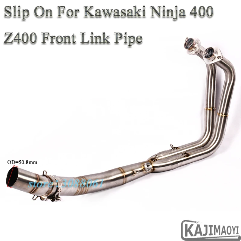 

Ninja400 Motorcycle Exhaust Escape Slip-on For Kawasaki Ninja 400 Z400 Modified Front Connection Link Pipe Without 51MM Muffler