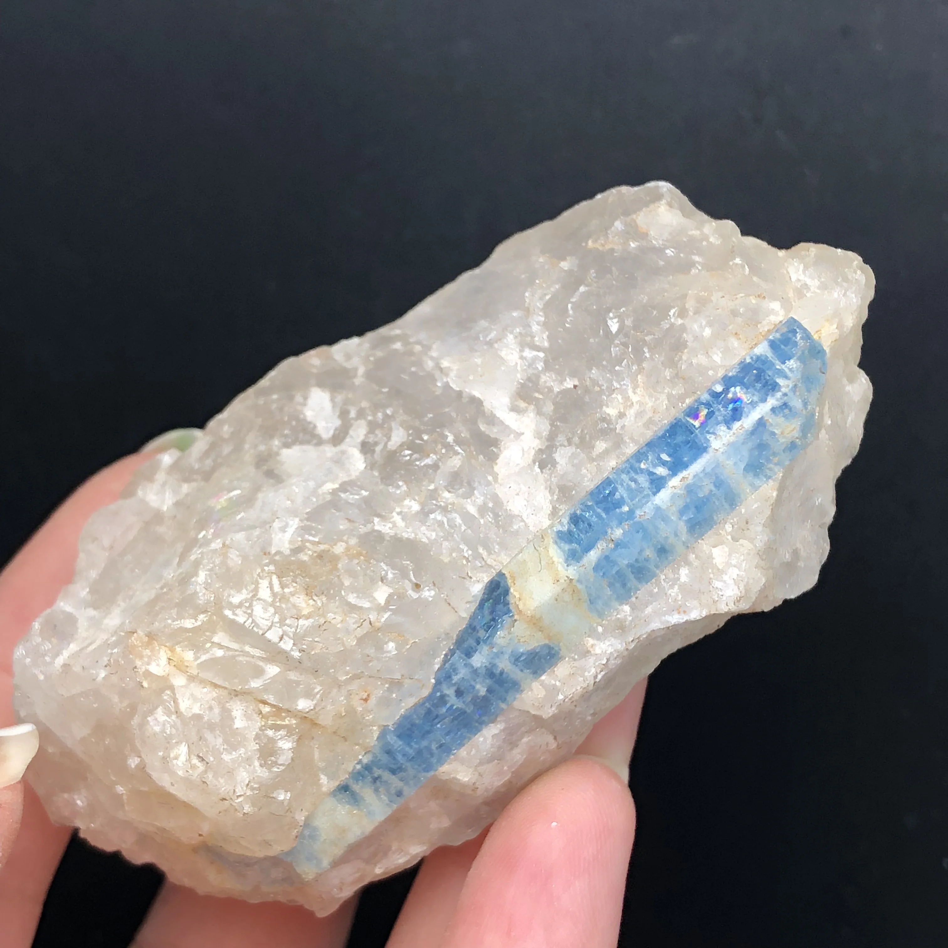 

Pure natural blue tourmaline crystal coarse stone mineral specimen block artwork reiki healing meditation