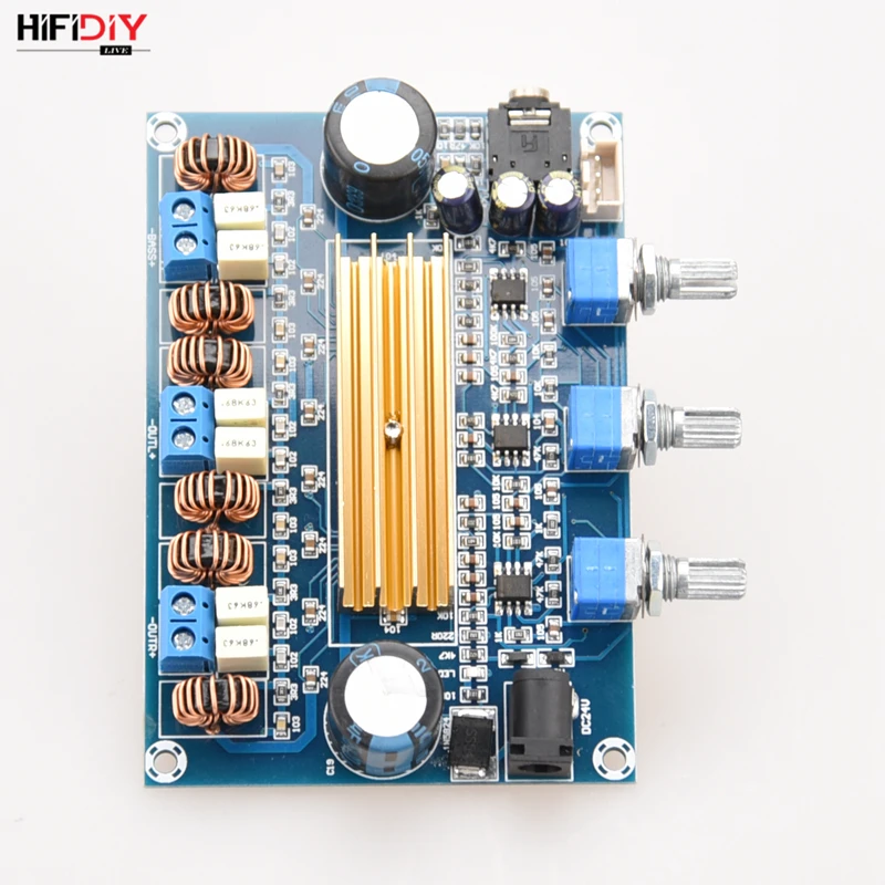 HIFIDIY LIVE A2.1 TPA3116 2,1 Hi-Fi усилитель доска Автомобильный цифровой аудио усилитель 50 Вт * 2 + 100 Вт TPA3116 дома для Динамик