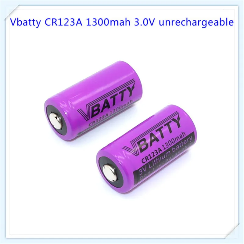 Unchargeable CR123A литиевая батарея 1300mah 16340 3,0 V для камеры фонарик батарея