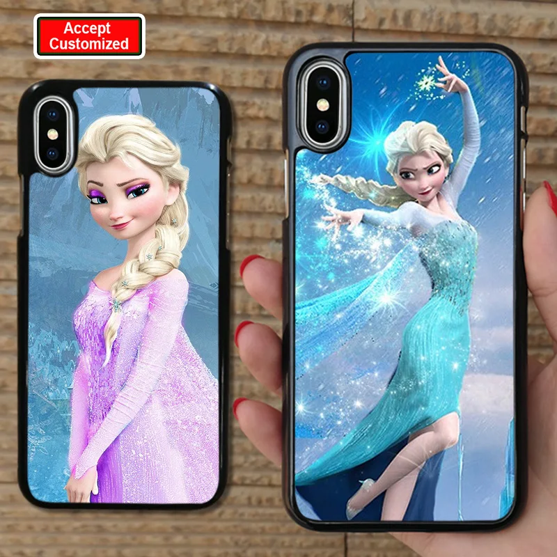 

Anime Frozen Elsa Cover Shell Case for Apple iPhone 6 6S Plus 7 8 Plus 5 5S SE 10 X XS Max XR Child Gift