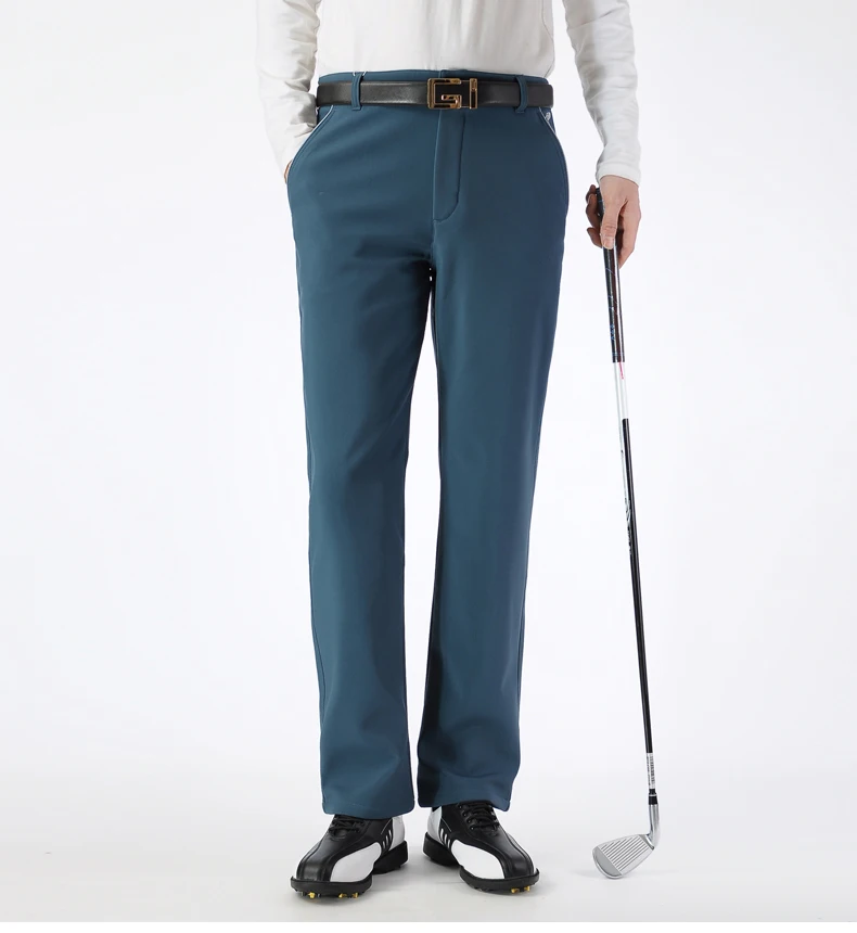 Autumn Winter Golf Men's Pants Straight Slim Trousers Male Fleece keep warm Elastic Solid Color Golf sportswear Pants size30-38 Autumn Winter Golf Men's Pants Straight Slim Trousers Male Fleece keep warm Elastic Solid Color Golf sportswear Pants size30-38