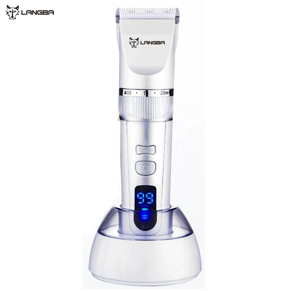 

Professional Rechargeable Pet Dog Cat Hair Trimmers Electrical Clippers Cutter Dog Animal Haircut Machine Grooming Tool LCD Show