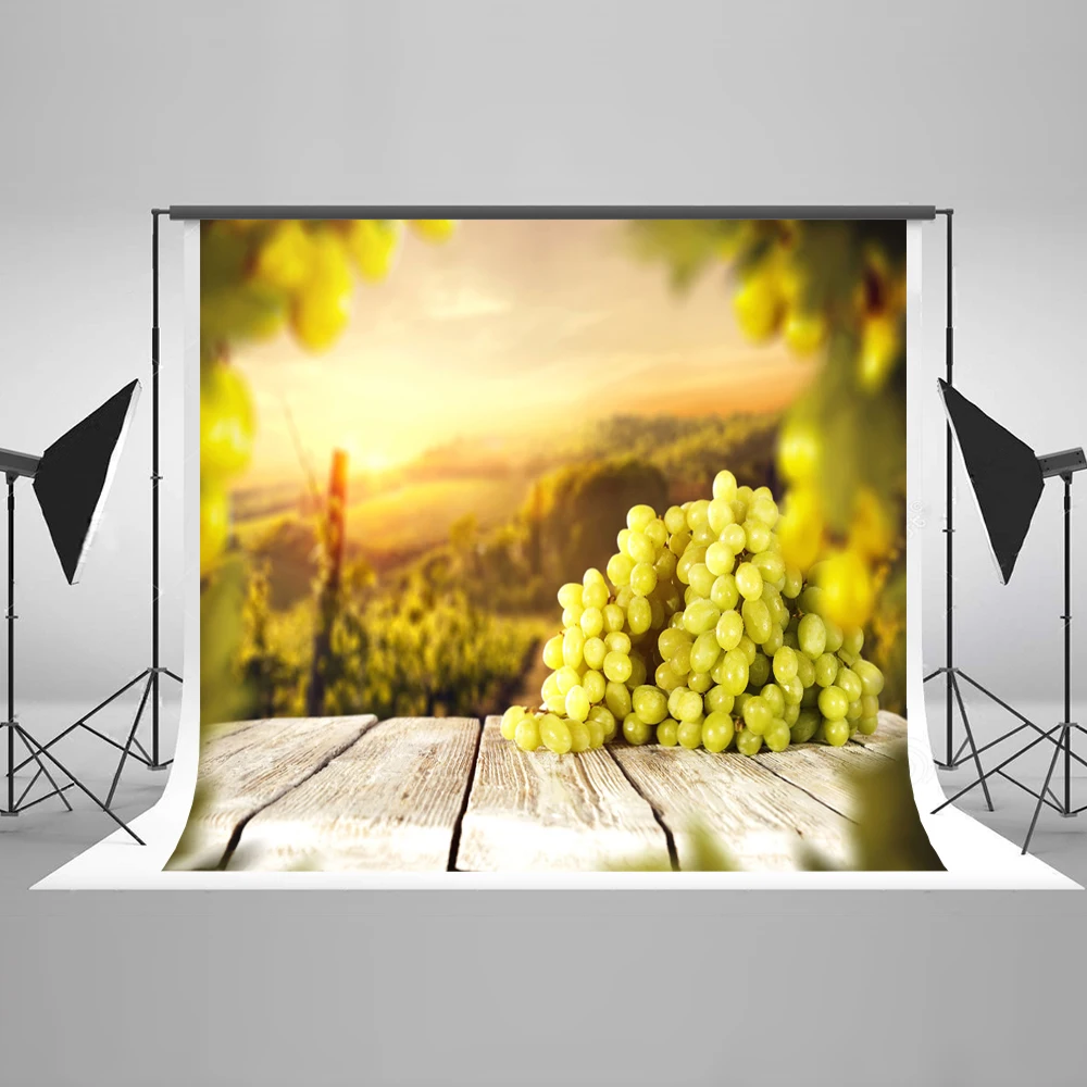 VinylBDS Wood Floor Photographic Backdrops Fantasy Abstract Scenery Custom Children Grape Background 300cm | Электроника