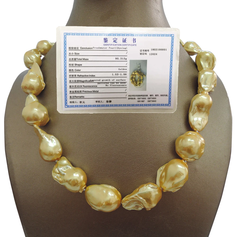 100% FRESHWATER Baroque PEARL NECKLACE 