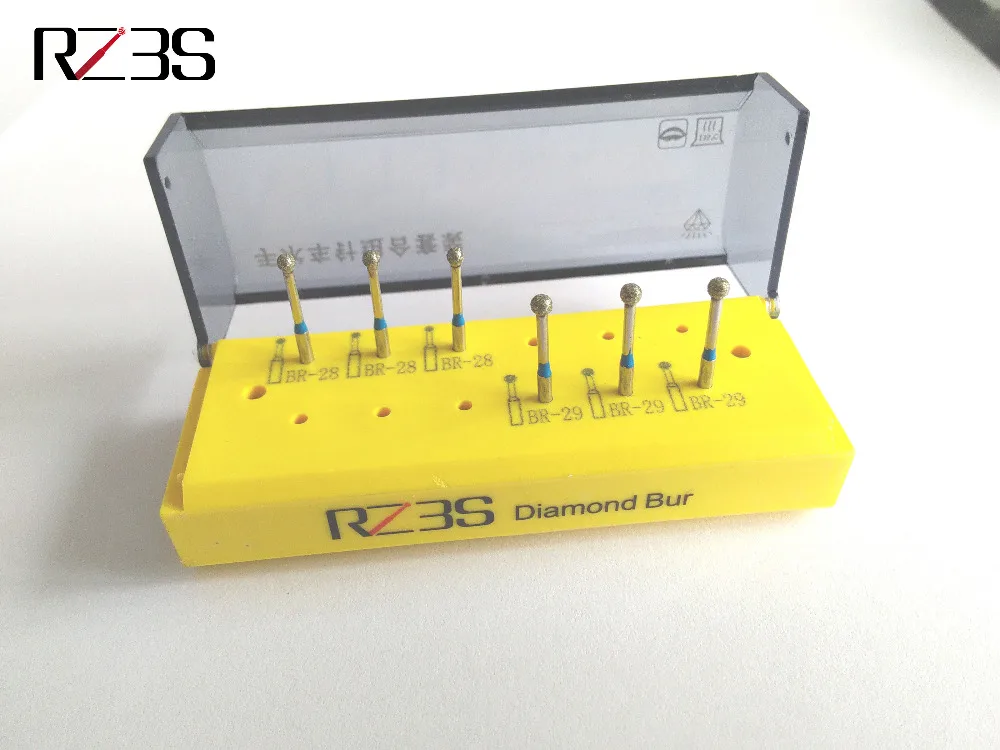 RZ3S Стоматологическая Алмазная фреза Набор Хирургических шариков FG 1,6 мм операционный комплект для каждой фреза для 5-8 зубов супер качество боры