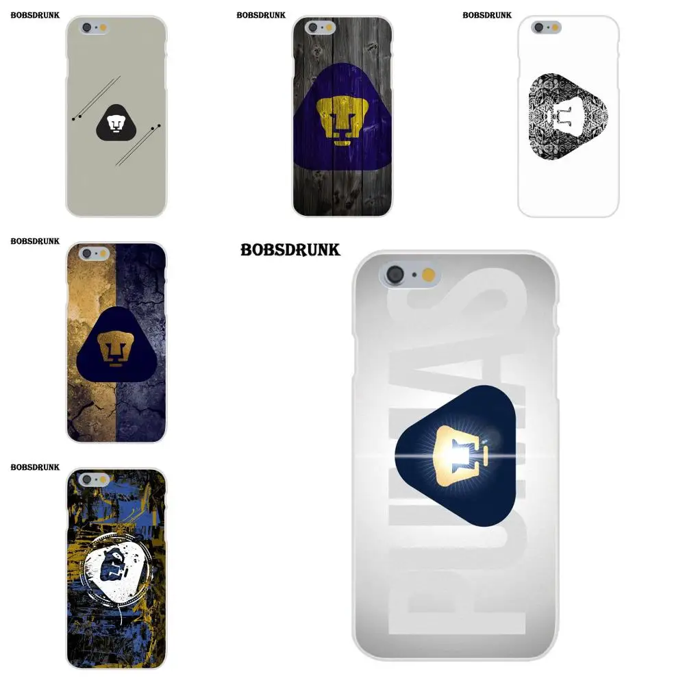 

EJGROUP Pumas Unam Soft TPU Mobile Cases Covers For Apple iPhone 4 4S 5 5C SE 6 6S 7 8 Plus X