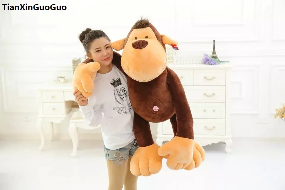 stuffed toy large 85cm font b cute b font monkey plush toy cartoon jungle monkey soft