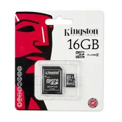 Kingston technology 16 Гб microSDHC, 16 ГБ, MicroSDHC, Class 4, Flash, МБ/с./с, черный