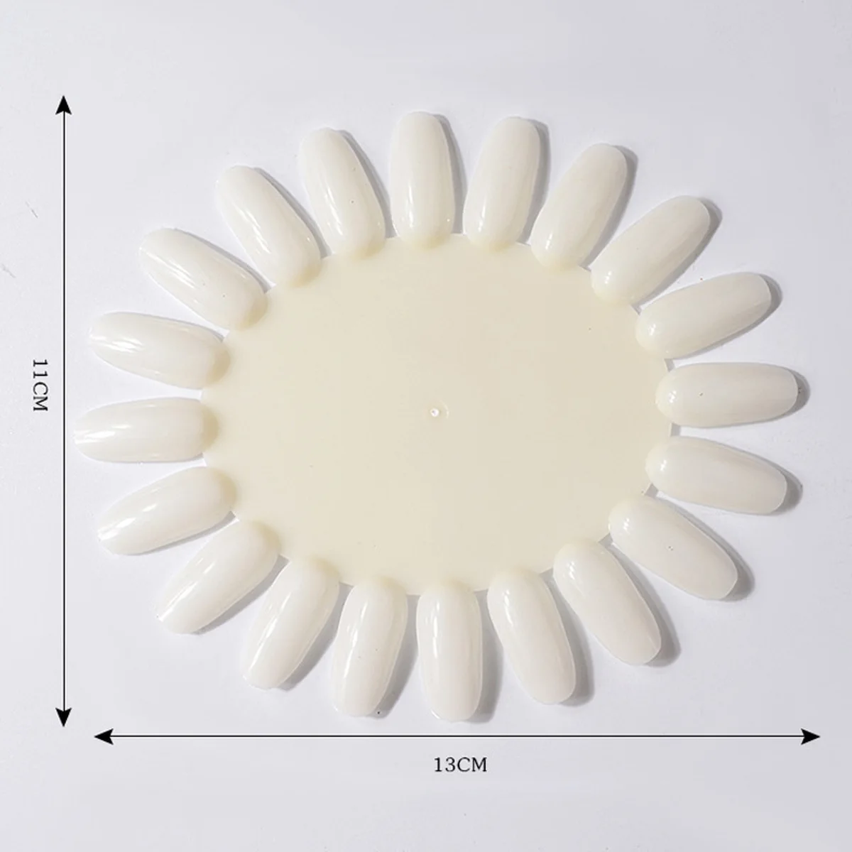 Ложный дизайн ногтей дисплей полка палитра подсолнух Дизайн УФ гель лак цвет карты белый и прозрачный овальный колеса обучение практичный