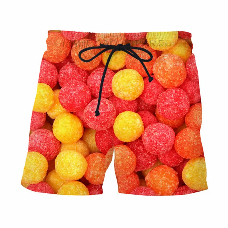 Мяч желе мужские шорты кэжуал Harajuku розовые конфеты летние для серфинга шорты унисекс забавные уличная сетка дышащии эластичные для талии Короткие