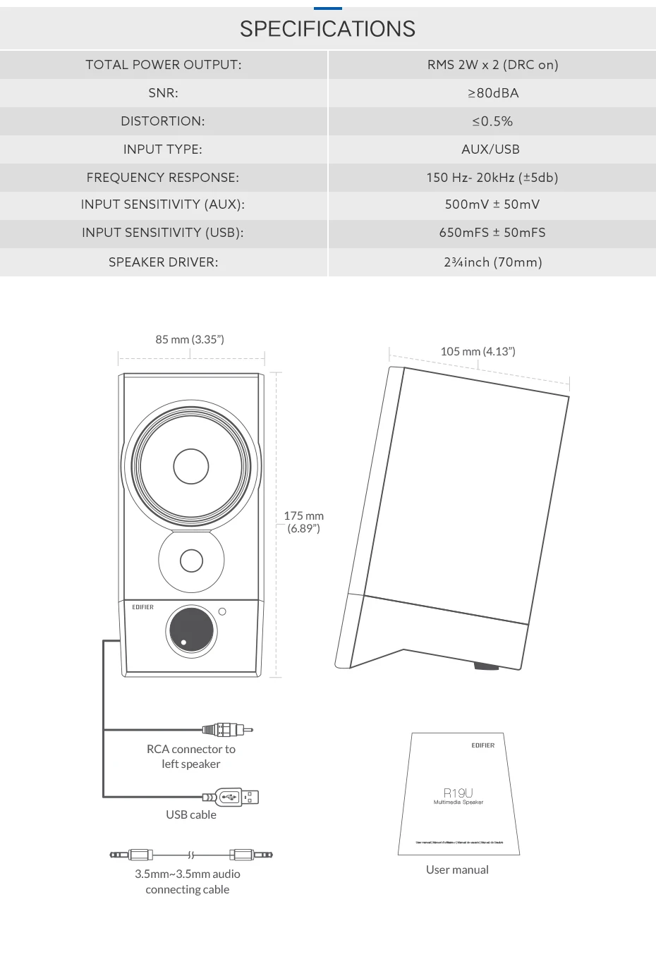 Колонки Edifier r19u