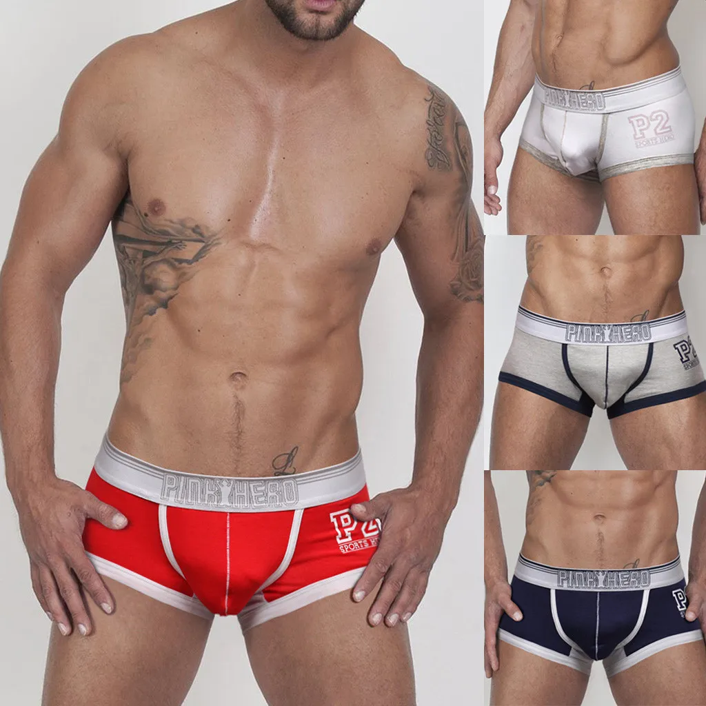 

men's boxer Hot Sexy Fashion Word Printing Colourful Comfortable 100% Cotton Underwear calzoncillos boxer hombre#B40