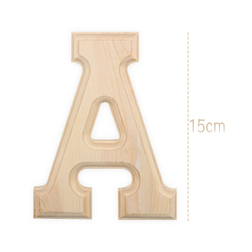 Wholesale 15cm High Wood Wooden Letters A To Z Alphabet Birthday Gift Bridal Wedding Party Home Decorations Freestaning Letter