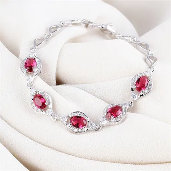 

RONGQING Gorgeous AAA Zircon Micro Inlay Red Bracelets for Women Beautiful Engagement Gift for Women Armbanden