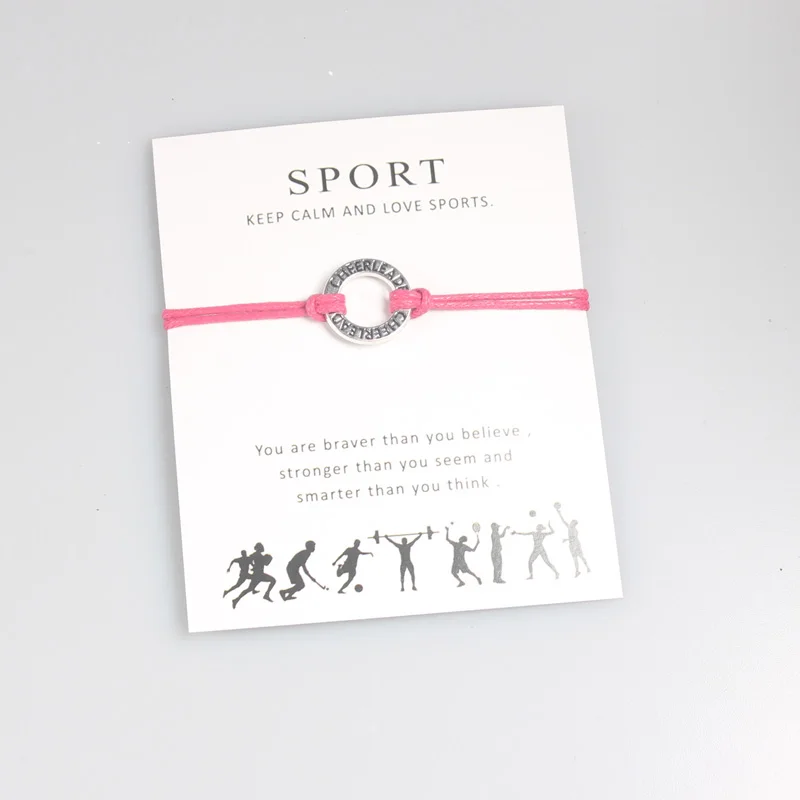 تصميم جديد الفضة المشجع سحر أساور للتعديل الرغبات أساور للنساء الرجال الصداقة هدية مع بطاقة تصميم جديد الفضة المشجع سحر أساور للتعديل الرغبات أساور للنساء الرجال الصداقة هدية مع بطاقة