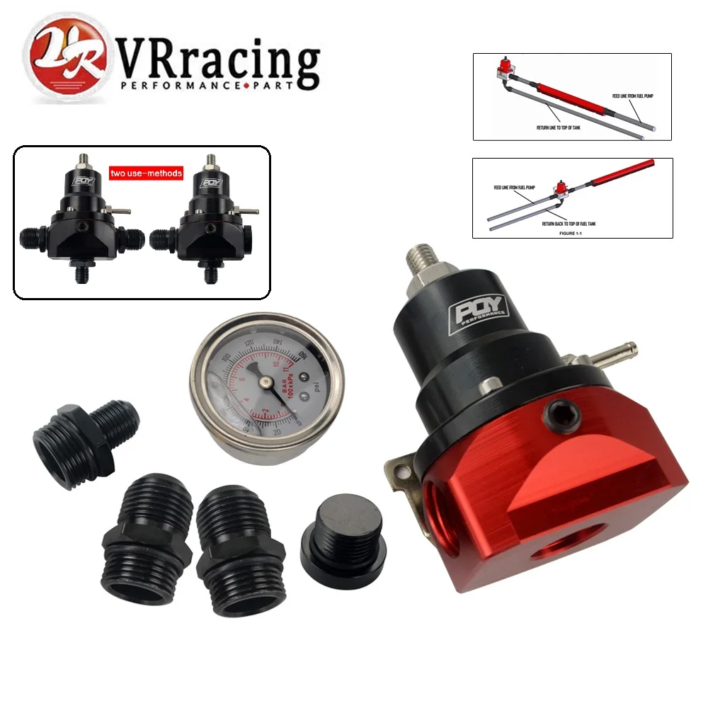 AN10 PQY EFI Fuel Pressure Regulator ( With 0 160psi Gauge ) 10AN 10/10