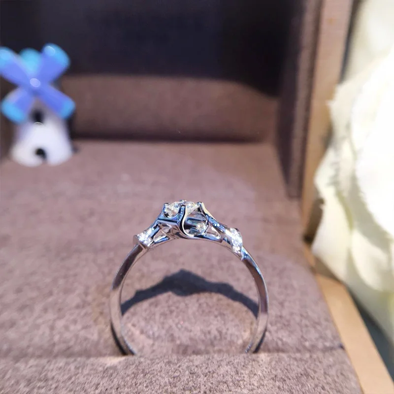 Natural Diamond 18K Gold Pure Gold Ring Beautiful Gemstone Ring Good Upscale Trendy Classic Party Fine Jewelry Hot Sell New 2018