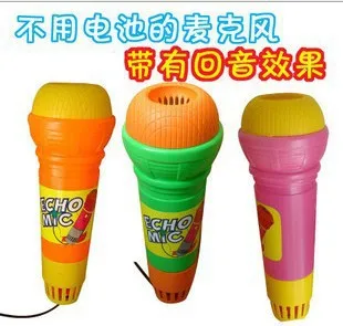 Микрофон Echo детские игрушки без батареек креативные тонкие четыре цвета плюс черная линия эхо трубка