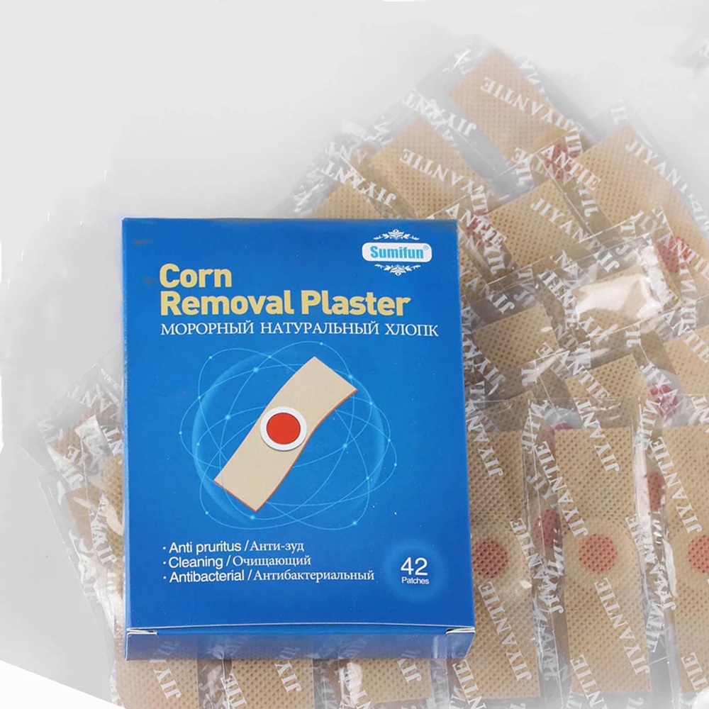 Sumifun 84Pcs Foot Corn Remover Calluses Plantar Warts Thorn Pain Relief Plaster Foot Care Tool Medical Sticker Toe Protector-6