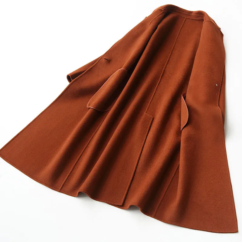 AYUNSUE 2018 Winter Coat Women 80% Wool Coat Female Autumn Double Woolen Jackets Long Jacket Outwear manteau femme hiver WYQ1130