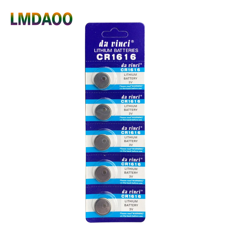 

5pcs/pack CR1616 Button Batteries DL1616 ECR1616 LM1616 Cell Coin Lithium Battery 3V EE6221 For Watch Electronic Toy Remote