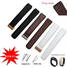 Высококачественный ремешок из натуральной кожи для huawei B2 B3 ремешок 15 мм 16 мм умный браслет на запястье с застежкой