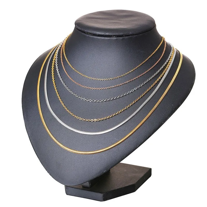 

Women's Chain Necklace with Clasp for Jewelry Making 20 inches 1/2.4/3 mm