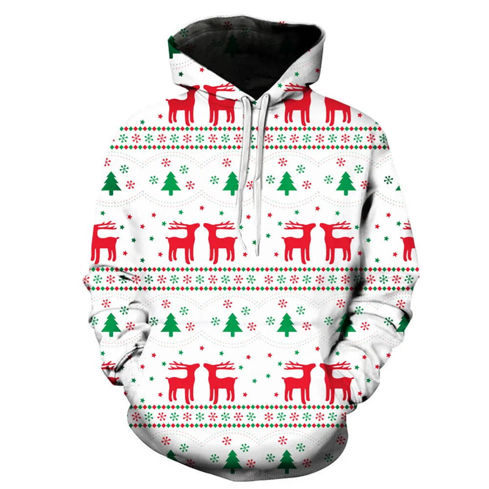 

2018 Fashion sweatshirts men Autumn Winter Christmas Printing Long Sleeve Sweatershirt male clothes moletom masculino