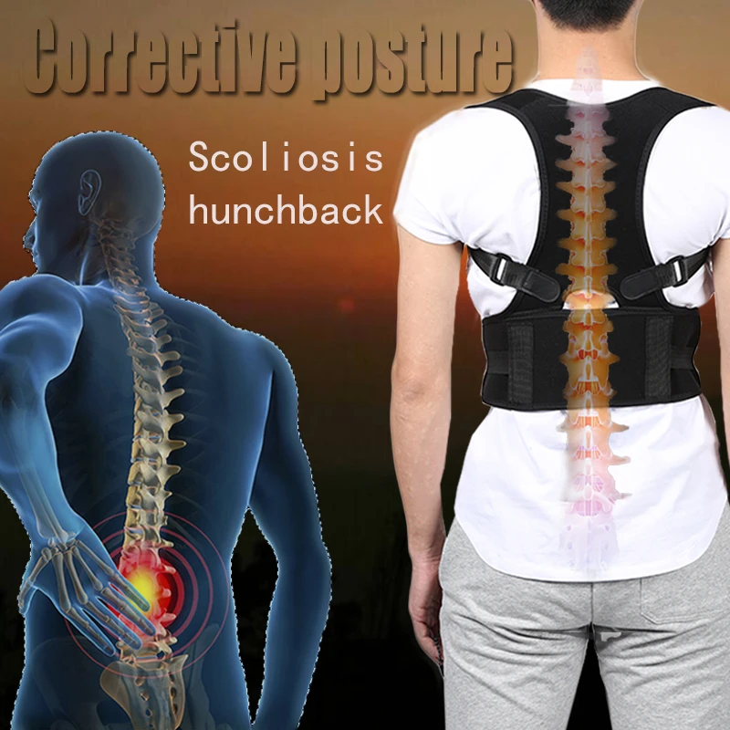

Abay Man Women Medical Adjustable Back Posture corrector Corset Orthopedic Brace Shouldder Back Support Brace Magnetic Bel