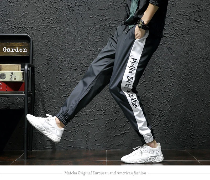 Harem Cargo Pants Men Streetwear Hip Hop Japan Style Trousers Male Khaki Loose Straight Pants  (44)