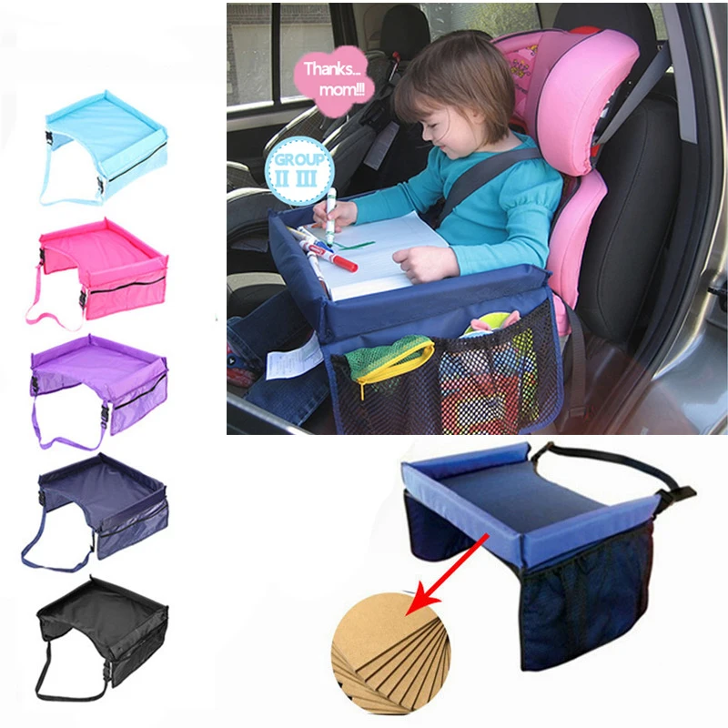 

Waterproof Portable Baby Car Table Kids Toys Stroller Auto Seat Tray Storage Food Toy Desk Baby Stroller Holder 40*35cm