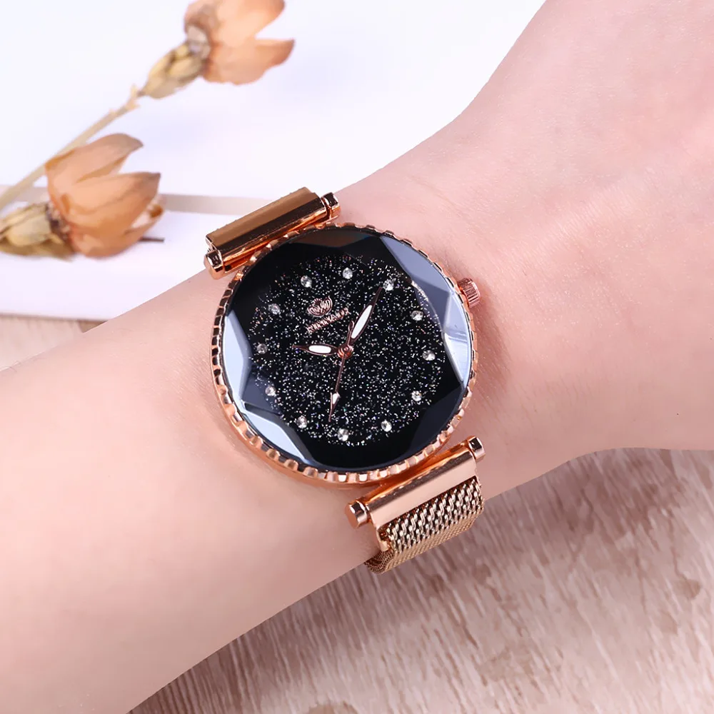 

Hot Luxury Women Watches Ladies Starry Sky Clock Fashion Diamond Female Quartz Wristwatches relogio feminino zegarek damsk 15Q