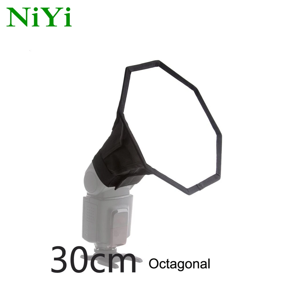 

NiYi 30cm Octagon Universal Mini Softbox Flash Diffuser Portable Camera On-top Soft Box for Camera