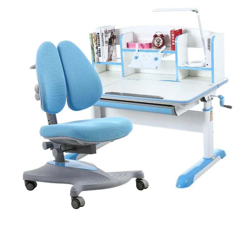 Многофункциональный Детский стол для обучения и стул, набор для хранения, письменный стол, креативный двойной спинкой стул с колесом, Регулируемый угол наклона - Цвет: C2