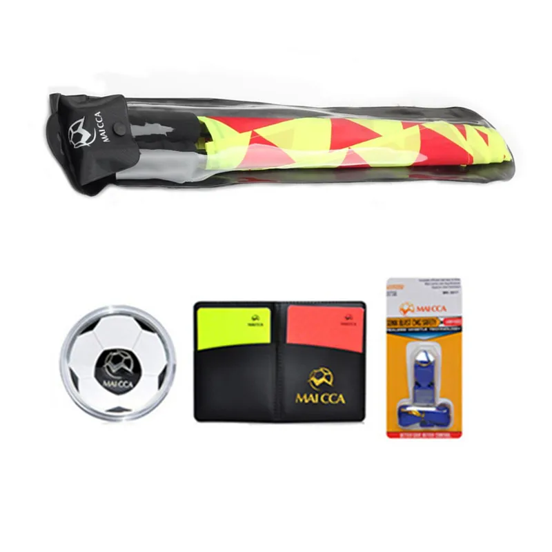 

MAICCA Football Hand Flag Practical Sports Training Referee Signal Flags soccer Referee Equipment red yellow card Whistle coin