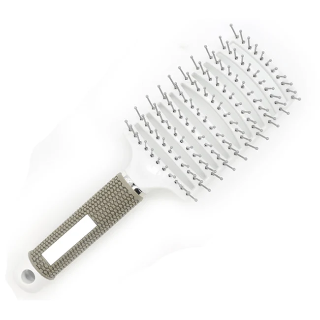 Vented Styling Hair Brush Detangling Thick Hair Massage Brush Whitein