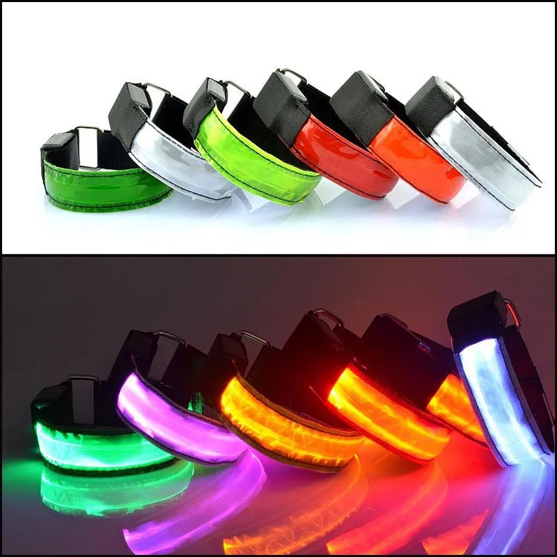 10pcs/lot Outdoor Sport Color LED Arm Belts Hiking Running Biking Cool