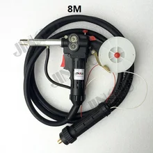 Нейлоновый корпус зубчатый ролик 180A MIG катушка пистолет толкатель подачи алюминиевый стальной сварочный фонарь 8 м кабель DIY