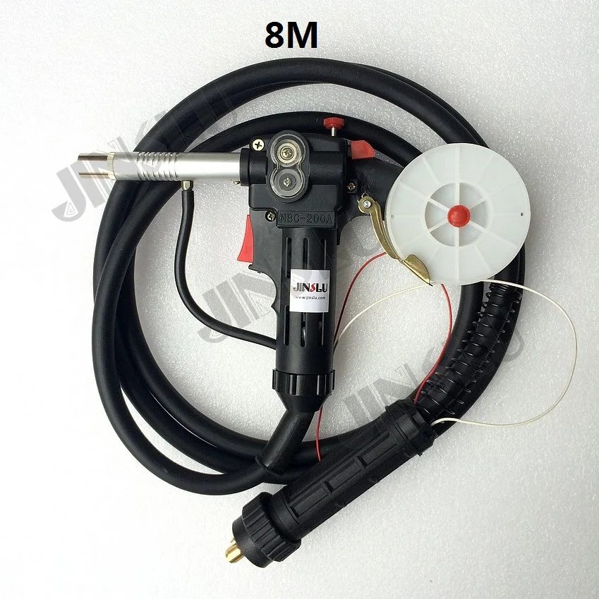 

Nylon Body Toothed Roller 180A MIG Spool Gun Push Pull Feeder Aluminum Steel Welding Torch 8m Cable DIY
