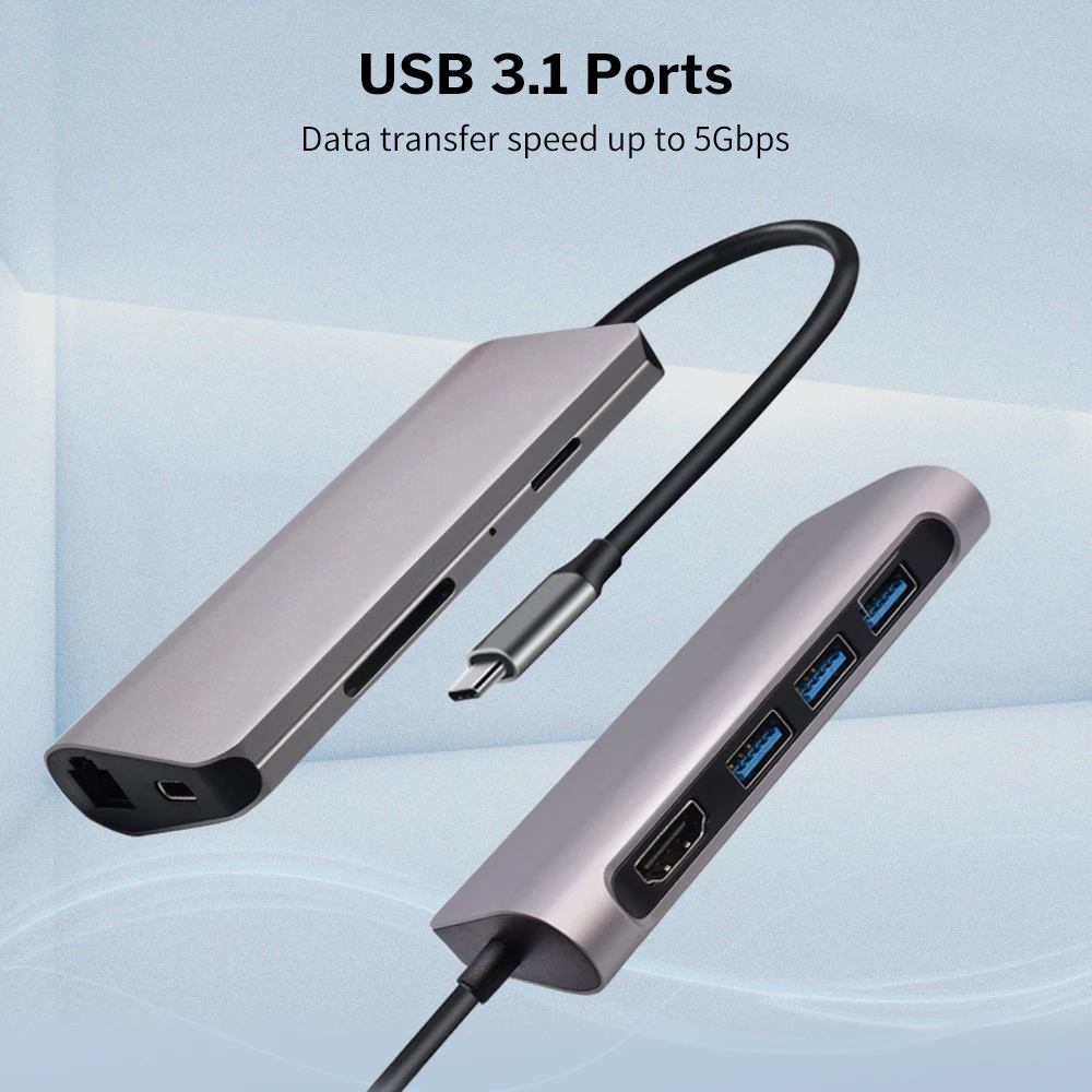 Deelife USB C концентратор type C к Мульти USB 3,0 концентратор HDMI адаптер док-станция для MacBook Pro USB-C 3,1 разветвитель порт type C концентратор