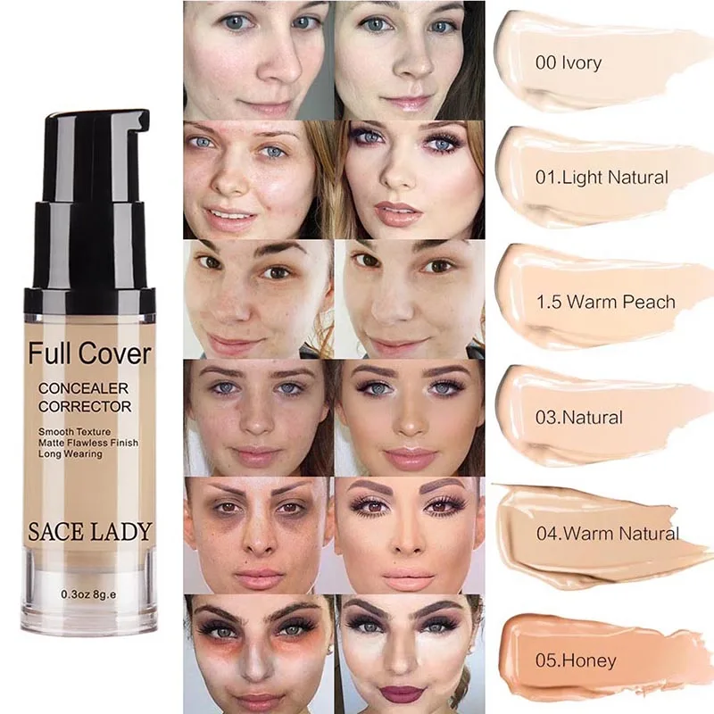 2019 Full Cover Liquid Concealer Makeup 6ml Eye Dark Circles Cream Face Corrector corrector maquillaje